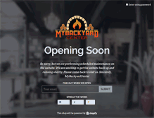 Tablet Screenshot of mybackyardcenter.com